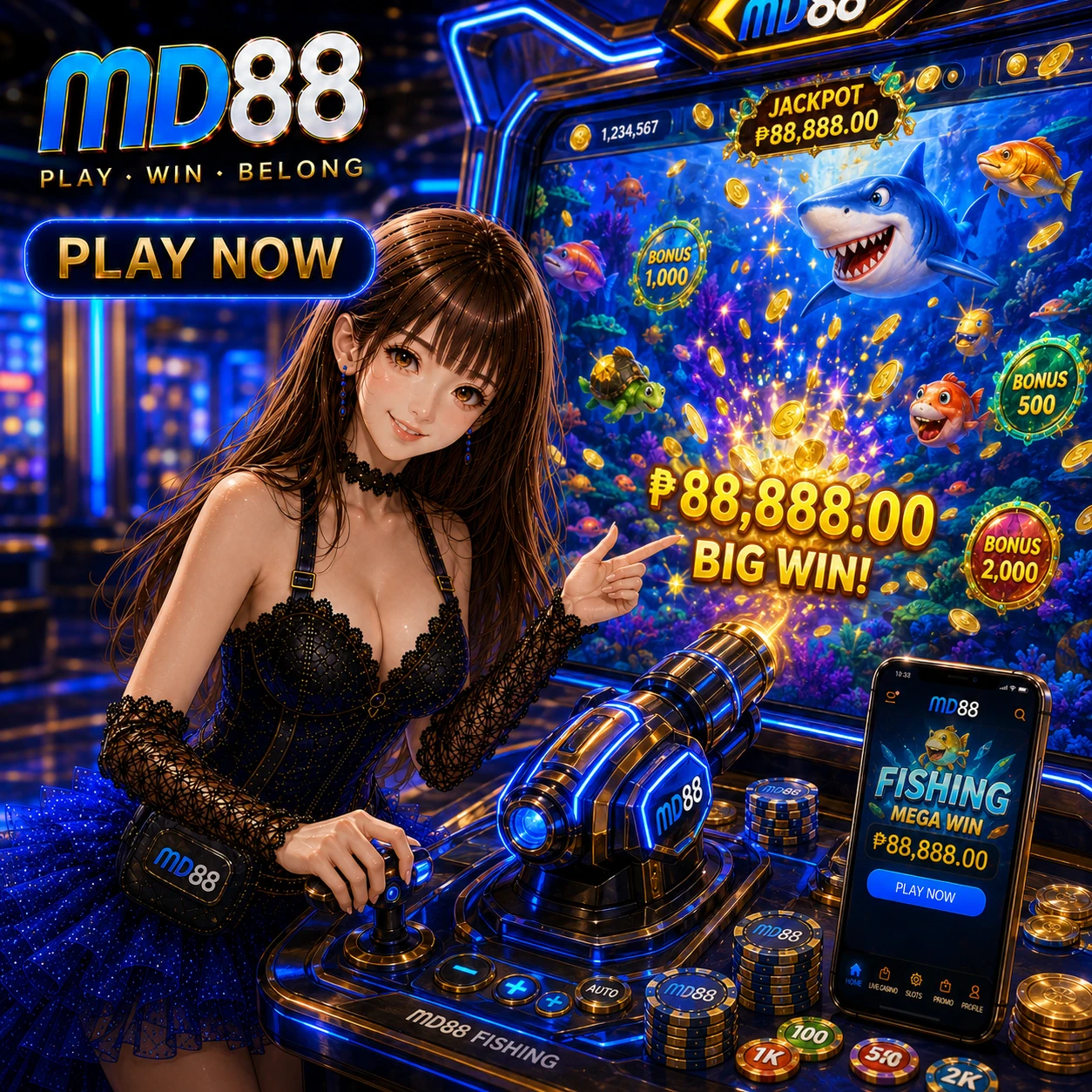 MD88 sports betting category thumbnail displaying a live sportsbook interface